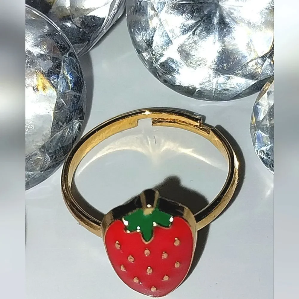 Super cute girls jeweled adjustable ring - Picture 3 of 5